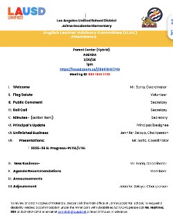 Agenda